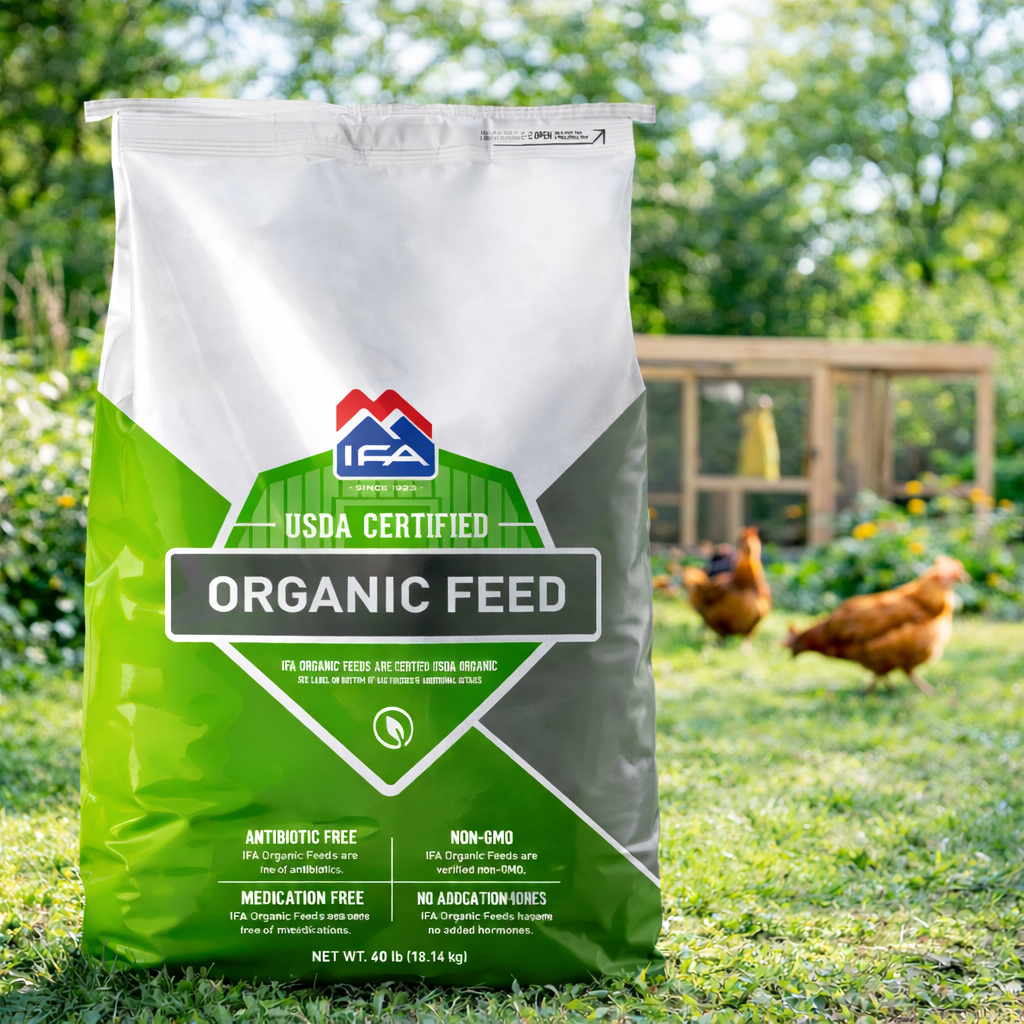 IFA Organic 16% Corn and Soy Free Layer Pellet Chicken Feed 40 LB Bag