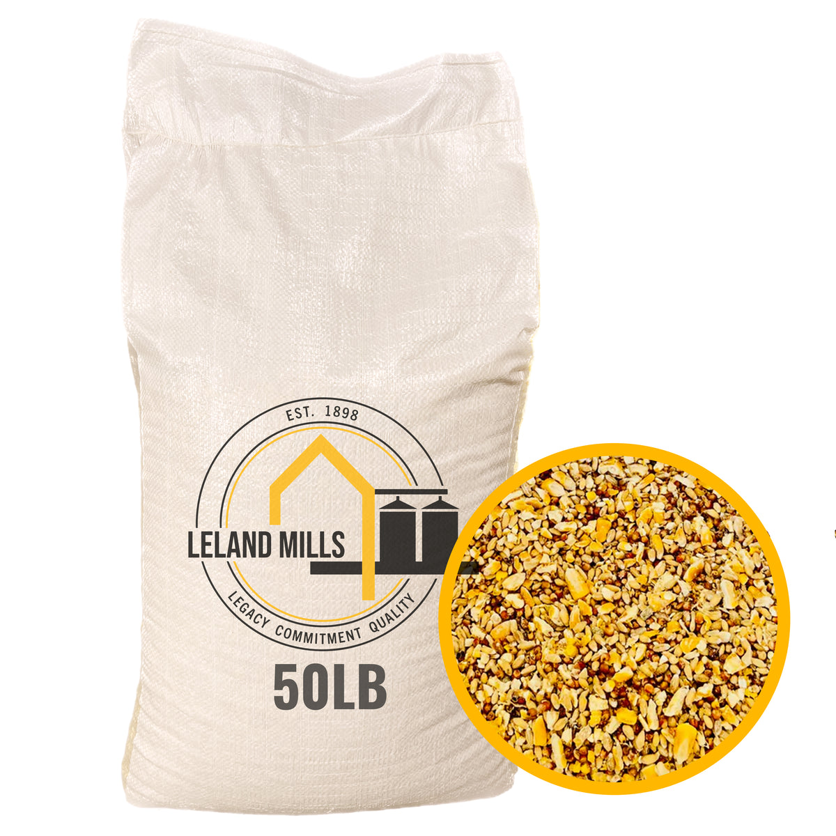 50lb bag of Chicken Scratch Feed by Leland Mills